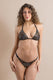 BIKINI Donna PIN UP TRIANGOLO  slip brasiliana Nero
