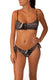BIKINI Donna MISS BIKINI BRASSIERE  slip brasiliana con lacci Marrone