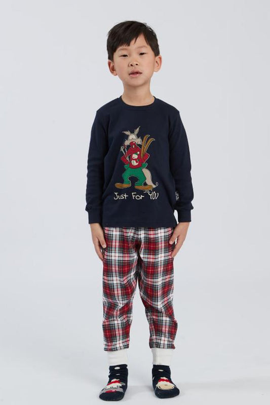 PIGIAMA Bambino HAPPY PEOPLE    Blu