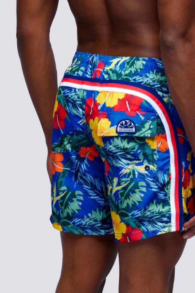 BOXER Uomo SUNDEK con elastico  CORTO Azzurro