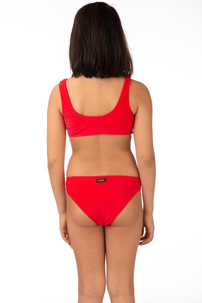 BIKINI BAMBINA FXXK BRASSIERE  slip regolare Rosso
