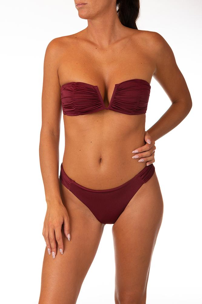 BIKINI FASCIA DONNA  BORDEAU