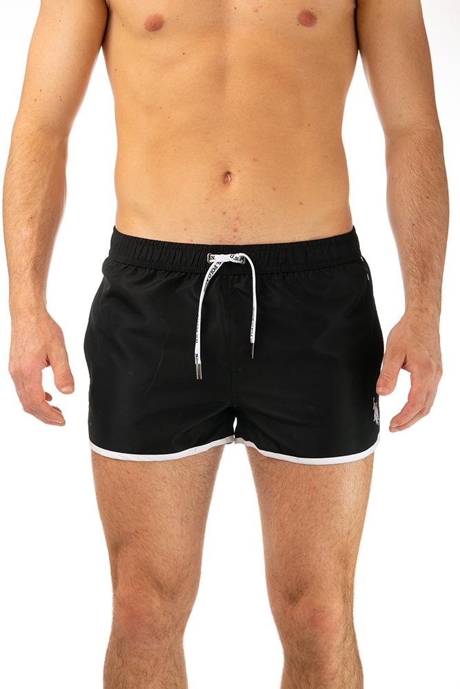 BOXER Uomo US POLO con elastico  CORTO Nero