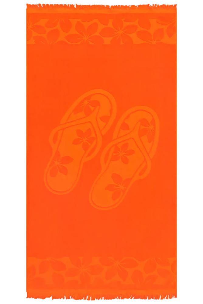 TELO MARE SPUGNA UNISEX  ARANCIO
