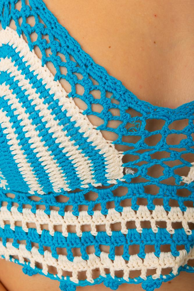 TOP DONNA  AZZURRO