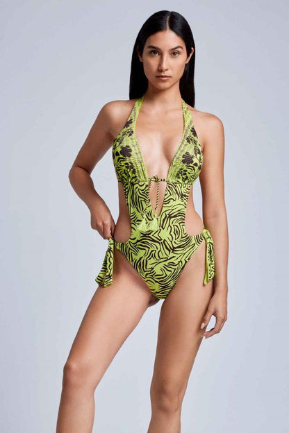 INTERO MODA DONNA  VERDE VI24-076 GARDEN VACANZE ITALIANE 