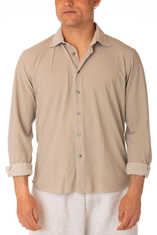 MAGLIA CAMICIA UOMO  BEIGE 25256 85 RRD 