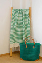 TELO MARE COTONE UNISEX  VERDE YADARA VERDE SMERALDO COMPTOIR DE LA PLAGE 