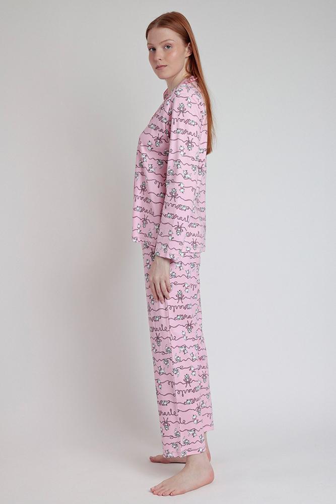 PIGIAMA DONNA ROSA DISNEY 63665 MARIE B DISNEY 