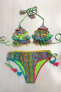 BIKINI TRIANGOLO DONNA  VERDE E14 D03 21VERDE LAETITIA BEACHWEAR 