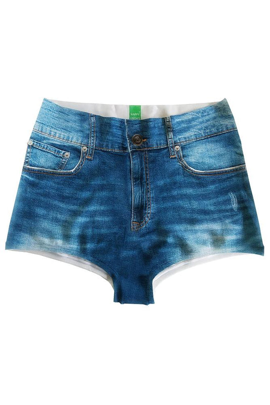 MIX SLIP DONNA  BLU HIGH WAIST BLUE JEANS HAPPY UNDIES 