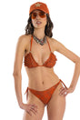 BIKINI TRIANGOLO DONNA  ARANCIO PF067CF 008 PIN UP 