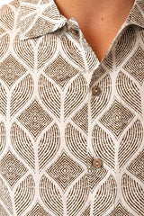 MAGLIA CAMICIA UOMO  BIANCO BWL PARGOWHITE TOOCO 