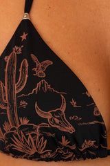 BIKINI TRIANGOLO DONNA  NERO PF110S 034 PIN UP 