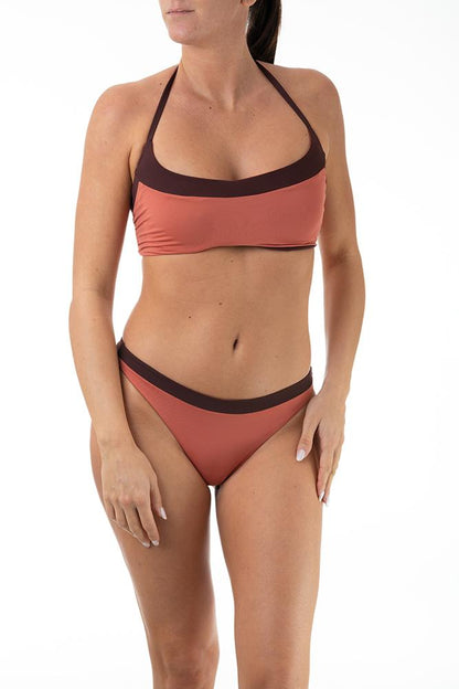 BIKINI BRASSIERE DONNA  MARRONE FR18BB FS05BB CIOCCOCANNELLA FISICO 