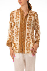MAGLIA CAMICIA DONNA  ORO CA2506 152 PAHIESA 