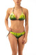 BIKINI Donna PIN UP TRIANGOLO  slip brasiliana con lacci Verde