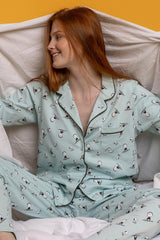 PIGIAMA DONNA AZZURRO PEANUTS 63488 ABIERTO SLEEP PEANUTS 