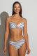 BIKINI Donna ROIDAL FERRETTO Coppa D slip coprente Bianco fantasia