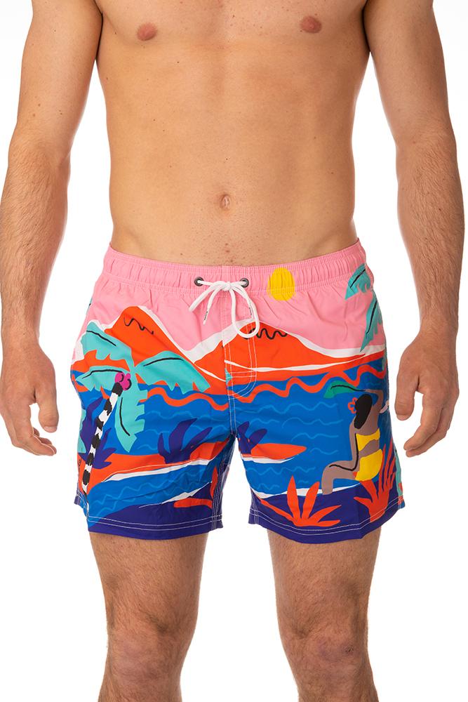 BOXER MOLLA UOMO  ROSA M504 3103D SUNDEK 