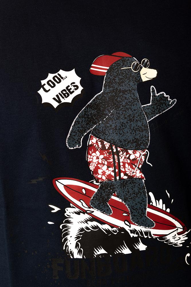 MAGLIA T-SHIRT UOMO  BLU BM249 BLU BEAR SURFBOARDS 