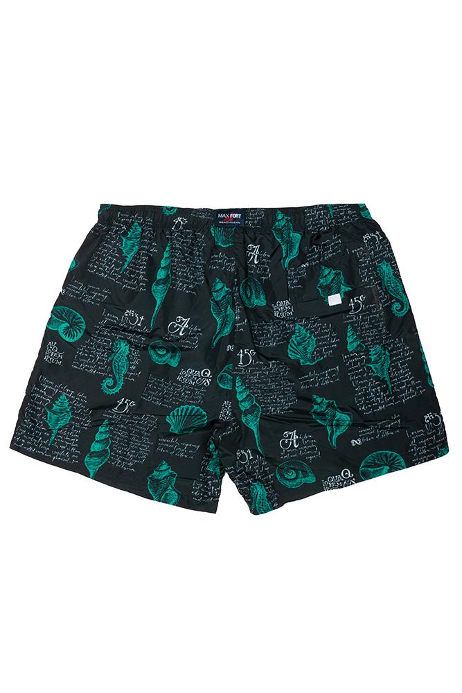 BOXER Uomo MAXFORT con elastico  LUNGO Nero