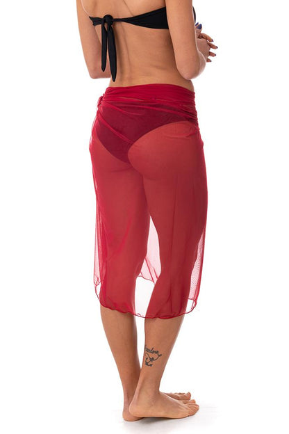 PAREO DONNA  ROSSO TULLYBIG 4681 ROSSO BE BEACH 