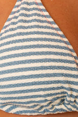 BIKINI TRIANGOLO DONNA  AZZURRO BRARO LENKA MONOSTRIPE BANANA MOON 