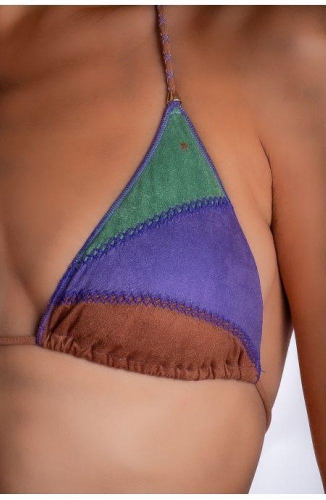 BIKINI TRIANGOLO DONNA  VIOLA PE122CF 014 PIN UP 