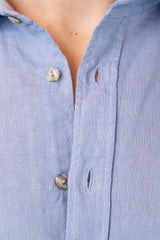 MAGLIA CAMICIA UOMO  CELESTE