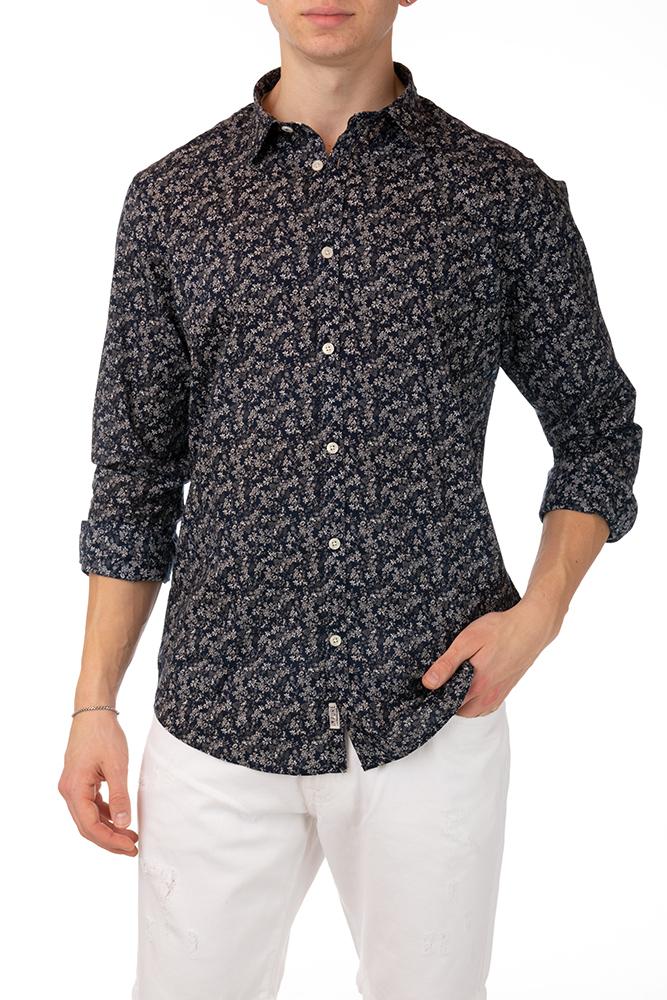 MAGLIA CAMICIA UOMO  BLU