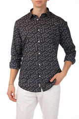 MAGLIA CAMICIA UOMO  BLU
