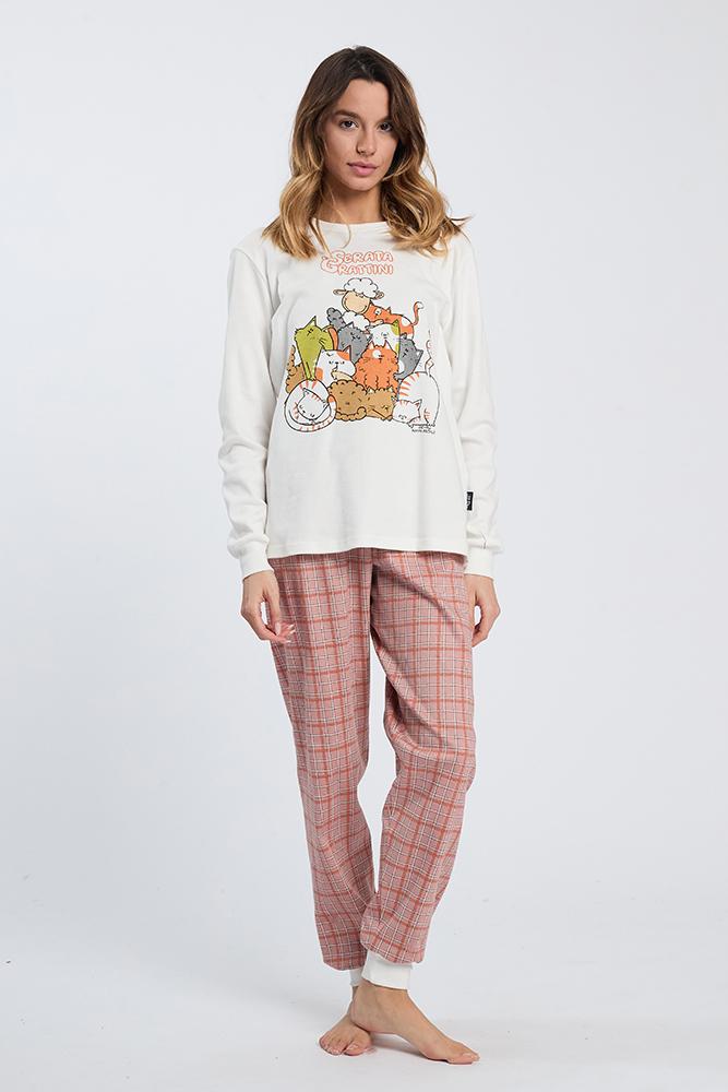 PIGIAMA Donna HAPPY PEOPLE autunno/inverno   Bianco