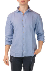 MAGLIA CAMICIA UOMO  CELESTE