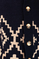 TOOCO CARDIGAN VARSITYKELLY NAVY