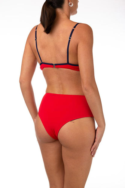 BIKINI Donna MADIS COPPA PREFORMATA  slip Alto Rosso