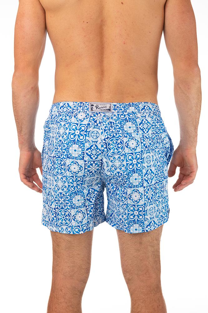 BOXER MOLLA UOMO  AZZURRO RIVIERA MAIOLICA ROY ROGER'S 