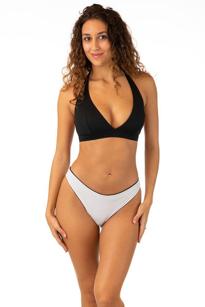 BIKINI TRIANGOLO DONNA VERDE CR20MB CR05MB BIANCONERO FISICO 
