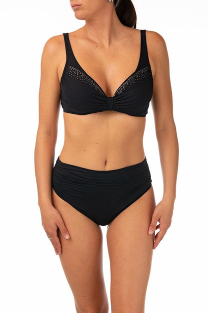 BIKINI Donna TENERA CARLOTTA FERRETTO Coppa C slip Alto Nero