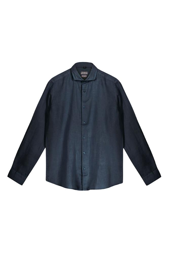 MAGLIA CAMICIA UOMO  BLU