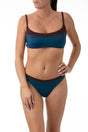 BIKINI BRASSIERE DONNA  BLU FR18BB FS05BB BLU/CIOCCOLATO FISICO 