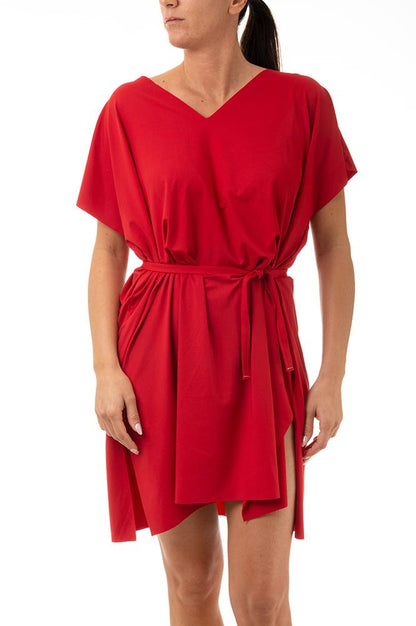 KAFTANO DONNA  ROSSO SCURO CLEO RED VELVET BE BEACH 
