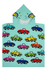ACCAPPATOIO MICROFIBRA BAMBINO  CELESTE PONCHODREAMY CARS COMPTOIR DE LA PLAGE 