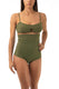 BIKINI Donna CINZIA CORTESI BRASSIERE  slip Alto Verde