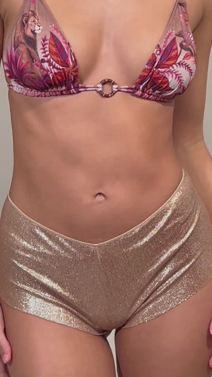 PANTALONE Donna PIN UP   CORTO Oro