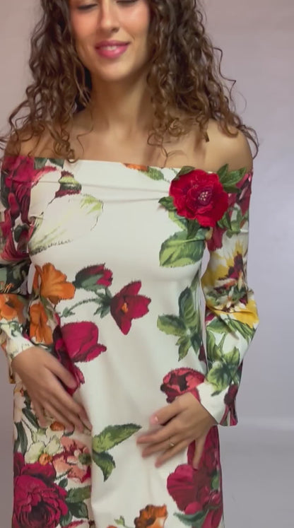 ABITO Donna RAFFAELA D'ANGELO   CORTO Bianco fantasia