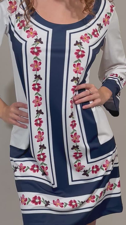 ABITO Donna RAFFAELA D'ANGELO   CORTO Bianco/blu