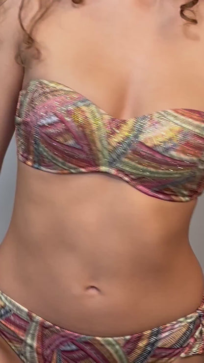 BIKINI Donna GENIUS FASCIA  slip regolare Bordeaux