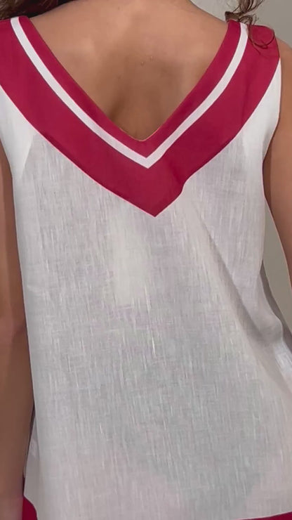 ABITO Donna RAFFAELA D'ANGELO   CORTO Bianco/rosso