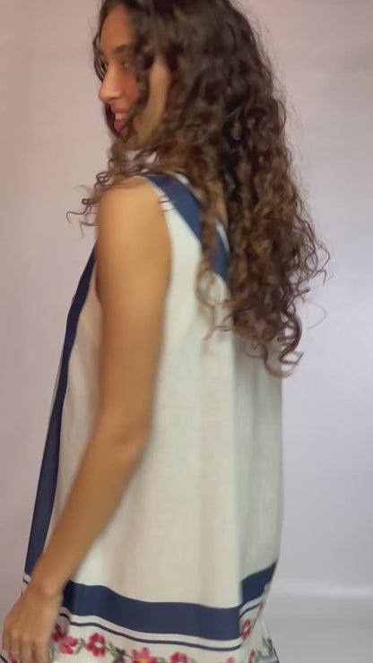 ABITO Donna RAFFAELA D'ANGELO   CORTO Bianco/blu